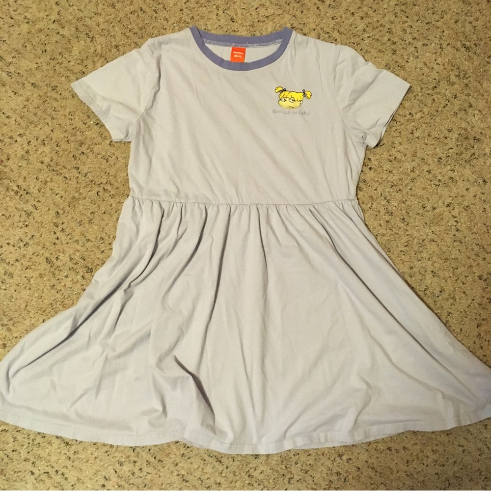 COPY - Cakeworthy Nickelodeon Rugrats Angelica purple babydoll t-shirt dress